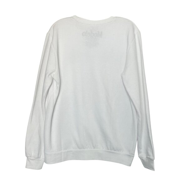 Modelo Cerveza Mens Sweatshirt Lion Graphic White Size Small New WOT - Picture 2 of 7